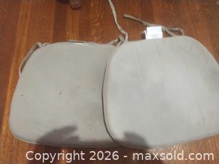 MaxSold Auction: Pair of Light Gray Fabric Chair Seat Cushions - San Mateo (California, USA) SELLER MANAGED Moving Online Auction - Seville Way