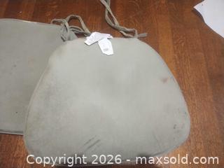 MaxSold Auction: Pair of Light Gray Fabric Chair Seat Cushions - San Mateo (California, USA) SELLER MANAGED Moving Online Auction - Seville Way