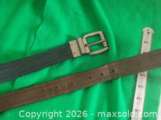 MaxSold Auction: Reversible Black/Brown Genuine Leather Belt, 40–44 in, Prong Buckle - San Mateo (California, USA) SELLER MANAGED Moving Online Auction - Seville Way