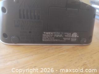 MaxSold Auction: Timex T121 Digital Alarm Clock - Black/Silver - San Mateo (California, USA) SELLER MANAGED Moving Online Auction - Seville Way