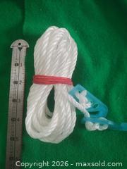 MaxSold Auction: White Polypropylene Twisted Rope / Clothesline 4–6 mm, 2–5 m - San Mateo (California, USA) SELLER MANAGED Moving Online Auction - Seville Way
