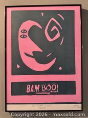 MaxSold Auction: Framed screenprint of Toronto's Iconic Bamboo Nightclub - Toronto (Ontario, Canada) SELLER MANAGED Reseller Online Auction - Kempsell Crescent