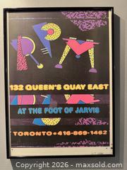 MaxSold Auction: Framed screenprint of Toronto's Iconic RPM Nightclub - Toronto (Ontario, Canada) SELLER MANAGED Reseller Online Auction - Kempsell Crescent