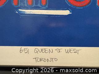 MaxSold Auction: Framed screenprint of Toronto's Iconic The BIG BOP Nightclub - 8/10 edition - Toronto (Ontario, Canada) SELLER MANAGED Reseller Online Auction - Kempsell Crescent