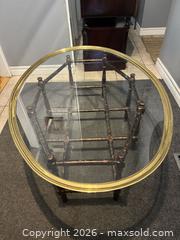 MaxSold Auction: MCM Baker Furniture Hollywood Regency faux bamboo coffee table featuring a glass top  - Toronto (Ontario, Canada) SELLER MANAGED Reseller Online Auction - Kempsell Crescent