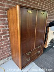 MaxSold Auction: Mid-Century Modern Walnut Wardrobe Tall Dresser  - Toronto (Ontario, Canada) SELLER MANAGED Reseller Online Auction - Kempsell Crescent