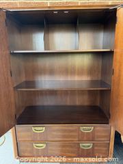 MaxSold Auction: Mid-Century Modern Walnut Wardrobe Tall Dresser  - Toronto (Ontario, Canada) SELLER MANAGED Reseller Online Auction - Kempsell Crescent