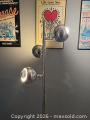MaxSold Auction: Vintage 1970s chrome Eyeball floor lamp - Toronto (Ontario, Canada) SELLER MANAGED Reseller Online Auction - Kempsell Crescent