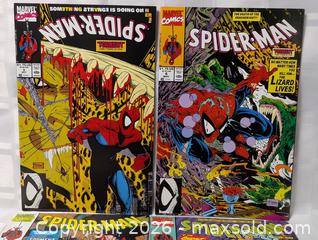 MaxSold Auction: 1990 Marvel Comics Spider Man 3,4,5,7 McFarlane  - Kingston (Ontario, Canada) SELLER MANAGED Downsizing Online Auction - Woodbine Road