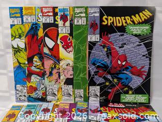MaxSold Auction: 1992 Marvel Comics Spider Man Lot Run 22-33  - Kingston (Ontario, Canada) SELLER MANAGED Downsizing Online Auction - Woodbine Road