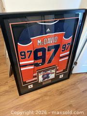 MaxSold Auction: Connor McDavid #97 Edmonton Oilers Autographed Adidas Jersey (Framed) - Cambridge (Ontario, Canada) PARTNER MANAGED Downsizing Online Auction - Lena Crescent (CONDO)