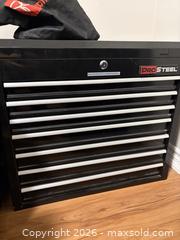 MaxSold Auction: ProSteel Black Steel 9-Drawer Lockable Tool Chest - Cambridge (Ontario, Canada) PARTNER MANAGED Downsizing Online Auction - Lena Crescent (CONDO)