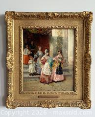 MaxSold Auction: Carlo CORRADINI (Italian, 19th Century) Original Oil on Panel Painting – "Church Gossips" - Hamilton (Ontario, Canada) SELLER MANAGED Estate Sale Online Auction - Gertrude Street