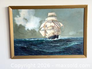 MaxSold Auction: Donald BRETT (20th Century) Original Oil on Canvas Painting - 'The Flying Cloud' - Hamilton (Ontario, Canada) SELLER MANAGED Estate Sale Online Auction - Gertrude Street