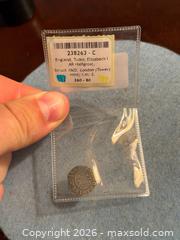 MaxSold Auction: Elizabeth I AR Halfgroat Struck 1602 London Tower  - Hamilton (Ontario, Canada) SELLER MANAGED Estate Sale Online Auction - Gertrude Street