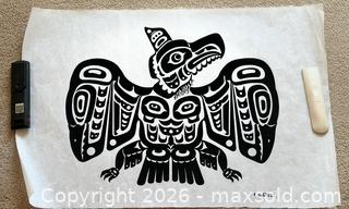 MaxSold Auction: "Kwakiutl" by Charles B. Greul Silkscreen Print Unframed - Hamilton (Ontario, Canada) SELLER MANAGED Estate Sale Online Auction - Gertrude Street