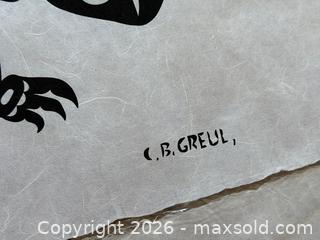 MaxSold Auction: "Kwakiutl" by Charles B. Greul Silkscreen Print Unframed - Hamilton (Ontario, Canada) SELLER MANAGED Estate Sale Online Auction - Gertrude Street