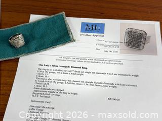 MaxSold Auction: Sterling Silver Diamond Cocktail Ring - 0.82 TCW - Hamilton (Ontario, Canada) SELLER MANAGED Estate Sale Online Auction - Gertrude Street