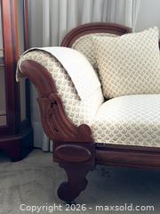 MaxSold Auction: Victorian Rococo Revival Walnut Carved Sofa with Original Casters - Hamilton (Ontario, Canada) SELLER MANAGED Estate Sale Online Auction - Gertrude Street