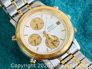 MaxSold Auction: Vintage SEIKO Alarm Chronograph Men's Watch - Hamilton (Ontario, Canada) SELLER MANAGED Estate Sale Online Auction - Gertrude Street