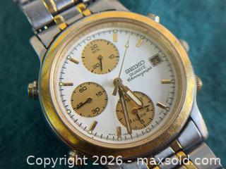 MaxSold Auction: Vintage SEIKO Alarm Chronograph Men's Watch - Hamilton (Ontario, Canada) SELLER MANAGED Estate Sale Online Auction - Gertrude Street