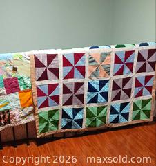 MaxSold Auction: Two Handmade Quilts, 54x76 and 68x81 - Pickering (Ontario, Canada) SELLER MANAGED Moving Online Auction - Shay Drive