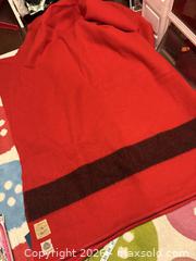 MaxSold Auction: Ayers Pioneer Virgin Wool Red & Black Stripe Blanket - Hamilton (Ontario, Canada) SELLER MANAGED Reseller Online Auction - Kensington Avenue North