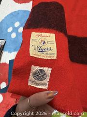 MaxSold Auction: Ayers Pioneer Virgin Wool Red & Black Stripe Blanket - Hamilton (Ontario, Canada) SELLER MANAGED Reseller Online Auction - Kensington Avenue North