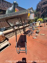 MaxSold Auction: Mosaic Tile Top Wrought Iron Plant Tables with Pots & Buckets - Hollister (California, USA) SELLER MANAGED Estate Sale Online Auction - Lily Court