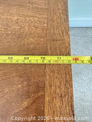 MaxSold Auction: Mid-Century Modern Wood & Rattan Coffee Table, 70–72 in - Raleigh (North Carolina, USA) PARTNER MANAGED Downsizing Online Auction - Cathedral Bell Road