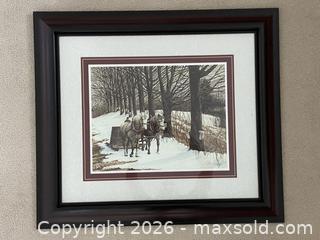 MaxSold Auction: Large framed print Canadian signed by artist Walter Campbell - Ottawa (Ontario, Canada) SELLER MANAGED Reseller Online Auction - Canadian Shield Avenue (CONDO)