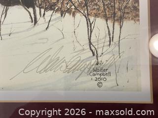 MaxSold Auction: Large framed print Canadian signed by artist Walter Campbell - Ottawa (Ontario, Canada) SELLER MANAGED Reseller Online Auction - Canadian Shield Avenue (CONDO)