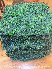 MaxSold Auction: Set of 30 Artificial Boxwood Greenery Panels 19 x 19 inch - Campbell (California, USA) SELLER MANAGED Downsizing Online Auction - Dell Avenue