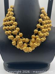 MaxSold Auction: Anne Klein vintage multi-strand gold-tone bib statement necklace - Richmond Hill (Ontario, Canada) SELLER MANAGED Downsizing Online Auction - Townwood Drive