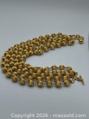 MaxSold Auction: Anne Klein vintage multi-strand gold-tone bib statement necklace - Richmond Hill (Ontario, Canada) SELLER MANAGED Downsizing Online Auction - Townwood Drive