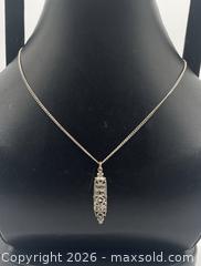 MaxSold Auction: vintage Yemenite filigree sterling silver Mezuzah scroll holder pendant necklace - Richmond Hill (Ontario, Canada) SELLER MANAGED Downsizing Online Auction - Townwood Drive