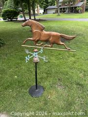 MaxSold Auction: Copper & Zinc Running Horse Weathervane Sculpture - Webster (New York, USA) PARTNER MANAGED Estate Sale Online Auction - Everwild View