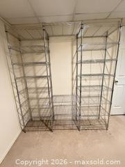 MaxSold Auction: Chrome-Plated Steel Three-Column Wire Shelving Unit - Longmont (Colorado, USA) SELLER MANAGED Downsizing Online Auction - Trail Ridge Road