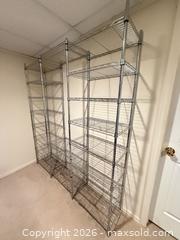 MaxSold Auction: Chrome-Plated Steel Three-Column Wire Shelving Unit - Longmont (Colorado, USA) SELLER MANAGED Downsizing Online Auction - Trail Ridge Road