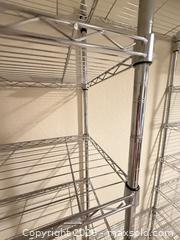 MaxSold Auction: Chrome-Plated Steel Three-Column Wire Shelving Unit - Longmont (Colorado, USA) SELLER MANAGED Downsizing Online Auction - Trail Ridge Road