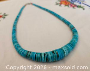 MaxSold Auction: Vintage Graduating Turquoise Heishi Necklace  - Toronto (Ontario, Canada) SELLER MANAGED Reseller Online Auction - Melita Avenue