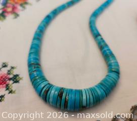 MaxSold Auction: Vintage Graduating Turquoise Heishi Necklace  - Toronto (Ontario, Canada) SELLER MANAGED Reseller Online Auction - Melita Avenue