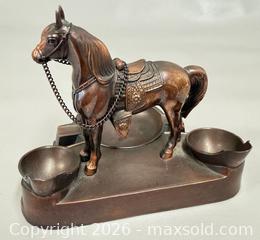 MaxSold Auction: Vintage Copper Horse Ashtray & Pipe Holder - Collectible  - Toronto (Ontario, Canada) PARTNER MANAGED Reseller Online Auction - Queen Street West.