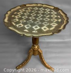 MaxSold Auction: Vintage Italian Florentine Side Table / Tripod Plant Stand - Toronto (Ontario, Canada) PARTNER MANAGED Reseller Online Auction - Queen Street West.