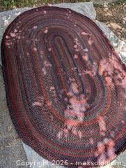 MaxSold Auction:  LARGE VINTAGE OVAL BRAIDED RUG  - Loyalist (Ontario, Canada) SELLER MANAGED Downsizing Online Auction - Main Street Bath