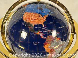 MaxSold Auction: 13” Magellan Globe with Digital Gemstone Image Continents - Campbell (California, USA) PARTNER MANAGED Estate Sale Online Auction - Dell Avenue
