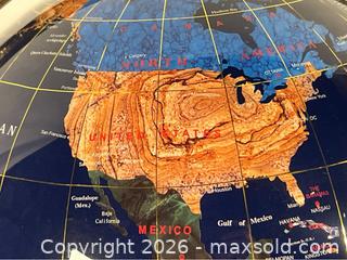 MaxSold Auction: 13” Magellan Globe with Digital Gemstone Image Continents - Campbell (California, USA) PARTNER MANAGED Estate Sale Online Auction - Dell Avenue
