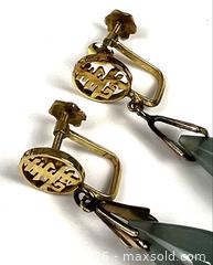 MaxSold Auction: Vintage 14kt Yellow Gold with Jade Teardrops - Campbell (California, USA) PARTNER MANAGED Estate Sale Online Auction - Dell Avenue