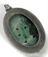 MaxSold Auction: Vintage 92% Silver Pendant with Jade Inset - Campbell (California, USA) PARTNER MANAGED Estate Sale Online Auction - Dell Avenue