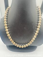 MaxSold Auction: 200gr solid sterling silver beaded necklace  - Richmond Hill (Ontario, Canada) SELLER MANAGED Downsizing Online Auction - Townwood Dr.